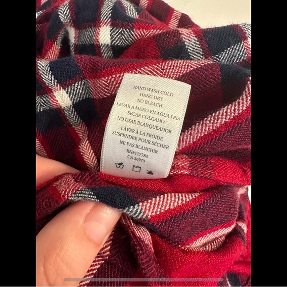 RAILS Hunter Plaid Button Down Shirt Top Blouse Carmine Red White Navy Blue - Picture 12 of 13